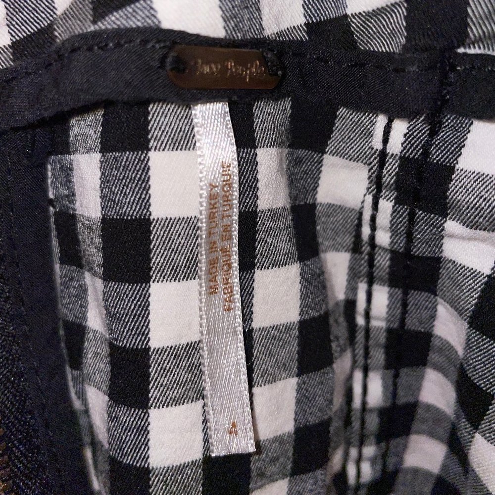 Free People Black Gingham Mini Skirt - Picture 5 of 5